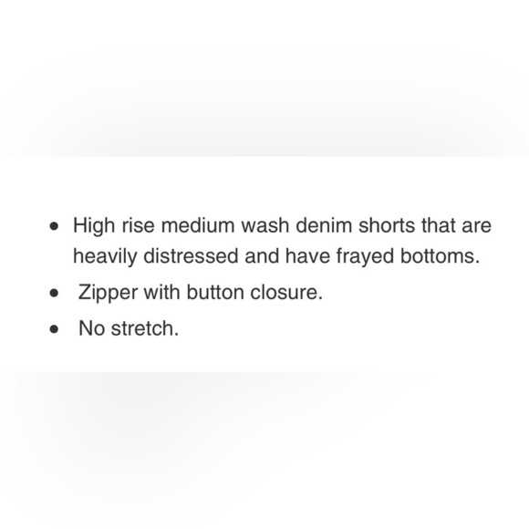 VERVET Rebecca XS High Rise Denim distressed shorts extra small NWT boutique - Picture 9 of 10